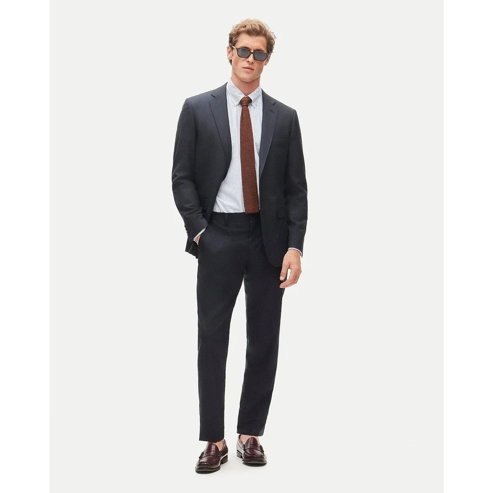 J Crew Loro Piana Ludlow Slim Fit 100% Wool Navy Blue Suit Jacket Blazer